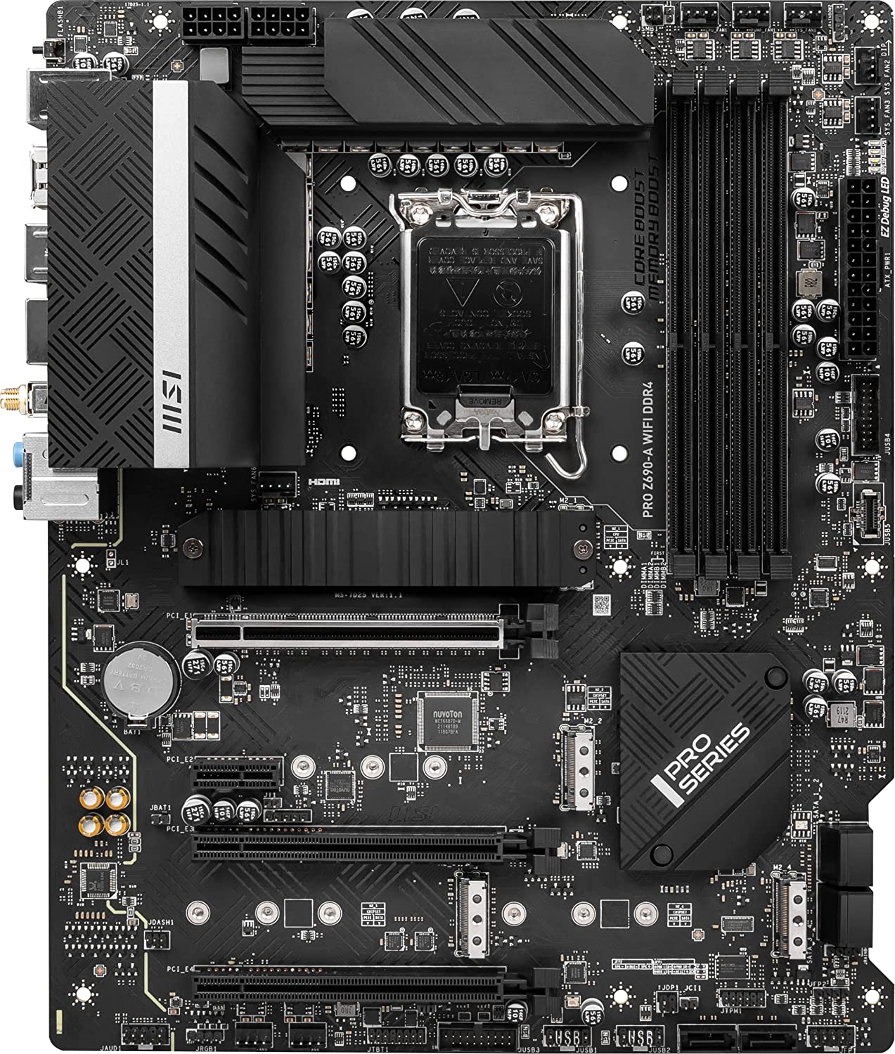 MSI PRO Z690-A WiFi DDR4 ProSeries Motherboard (ATX, 12th Gen Intel Core, LGA 1700 Socket, DDR4, PCIe 4, CFX, M.2 Slots, Wi-Fi 6E) - Pro-Distributing