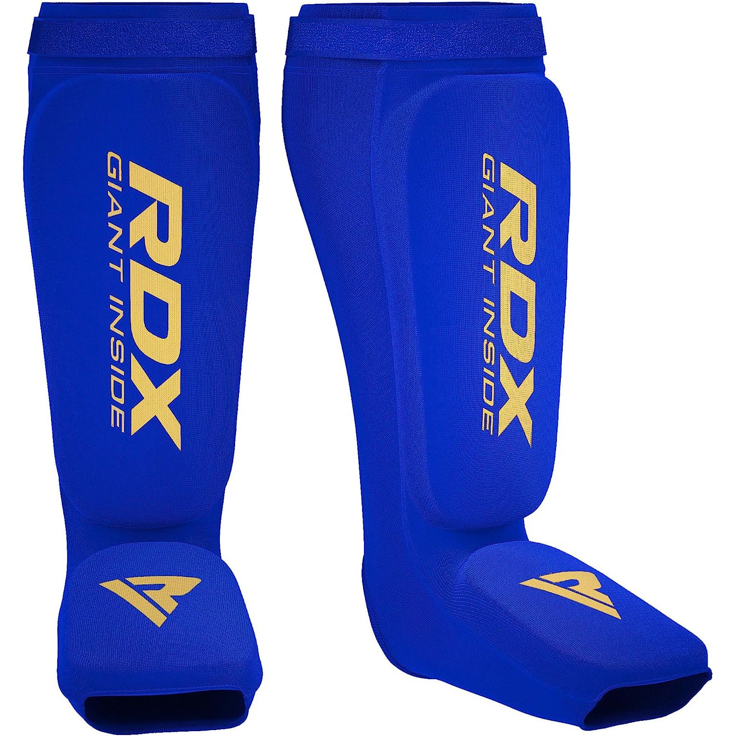 RDX SI Gel Padded Shin Guards Leg Instep Protection Pads for MMA, BJJ, Kickboxing, Muay Thai, Training - BLUE - SMALL - Pro-Distributing