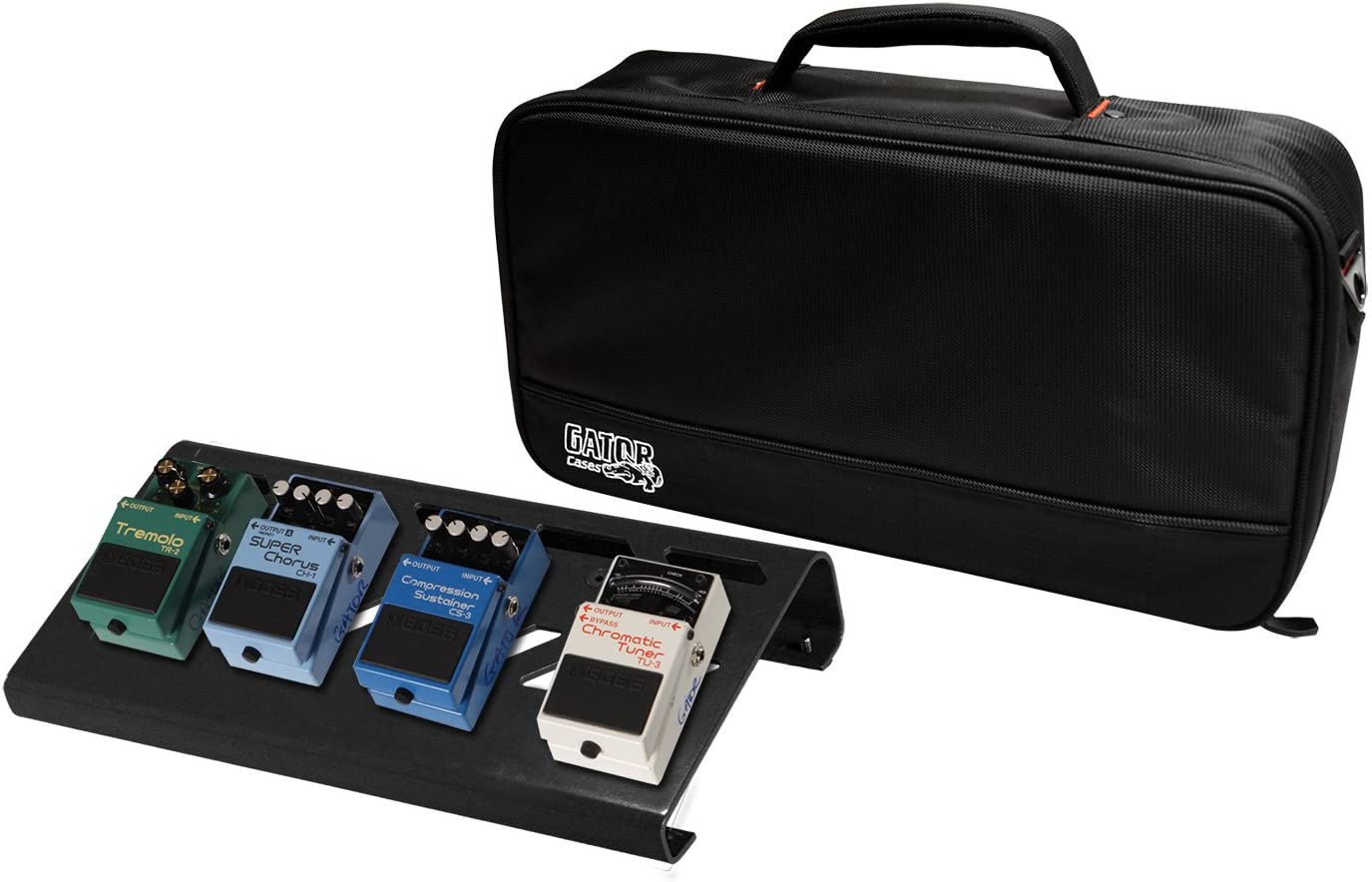 Gator Cases Aluminum Guitar Pedal Board with Carry Bag; Small: 15.75" x 7" - Stealth Black - GPB-LAK-1 - Pro-Distributing