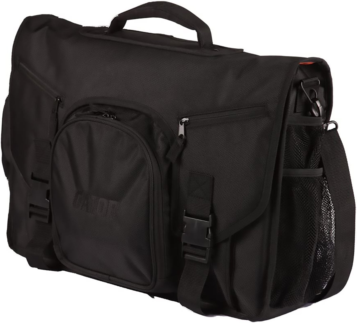 Gator Cases Club Series DJ Controller Messenger Bag with Bright Orange Interior - Pro-Distributing