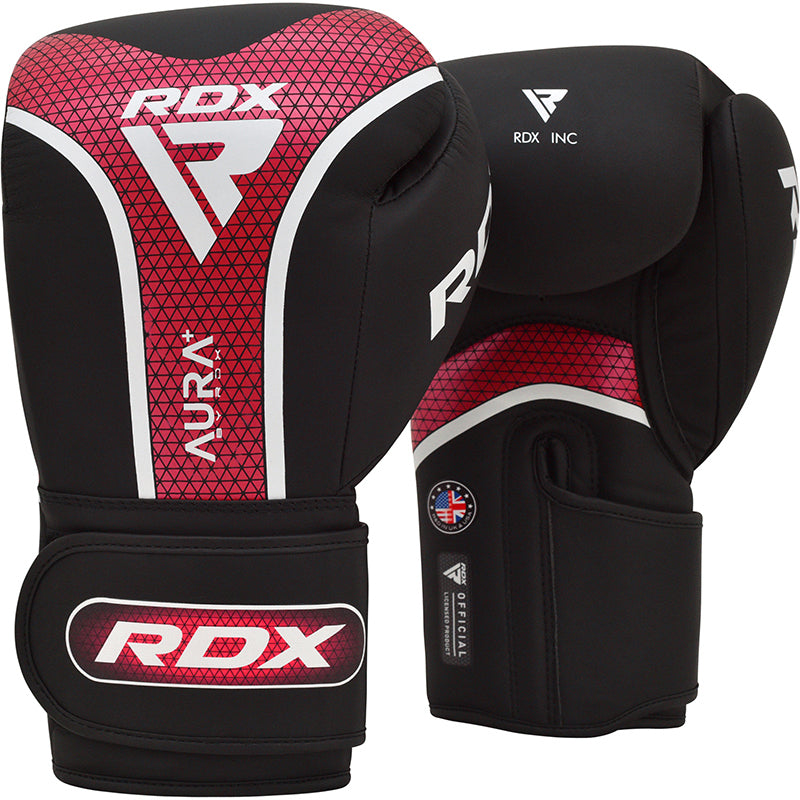 RDX T17 Aura Nova Tech Boxing Sparring Gloves - Red - 12oz - Shock Absorbing Foam, Moisture Wicking for Heavy Punching Bag Training, Kickboxing, Muay Thai, Sparring - Pro-Distributing