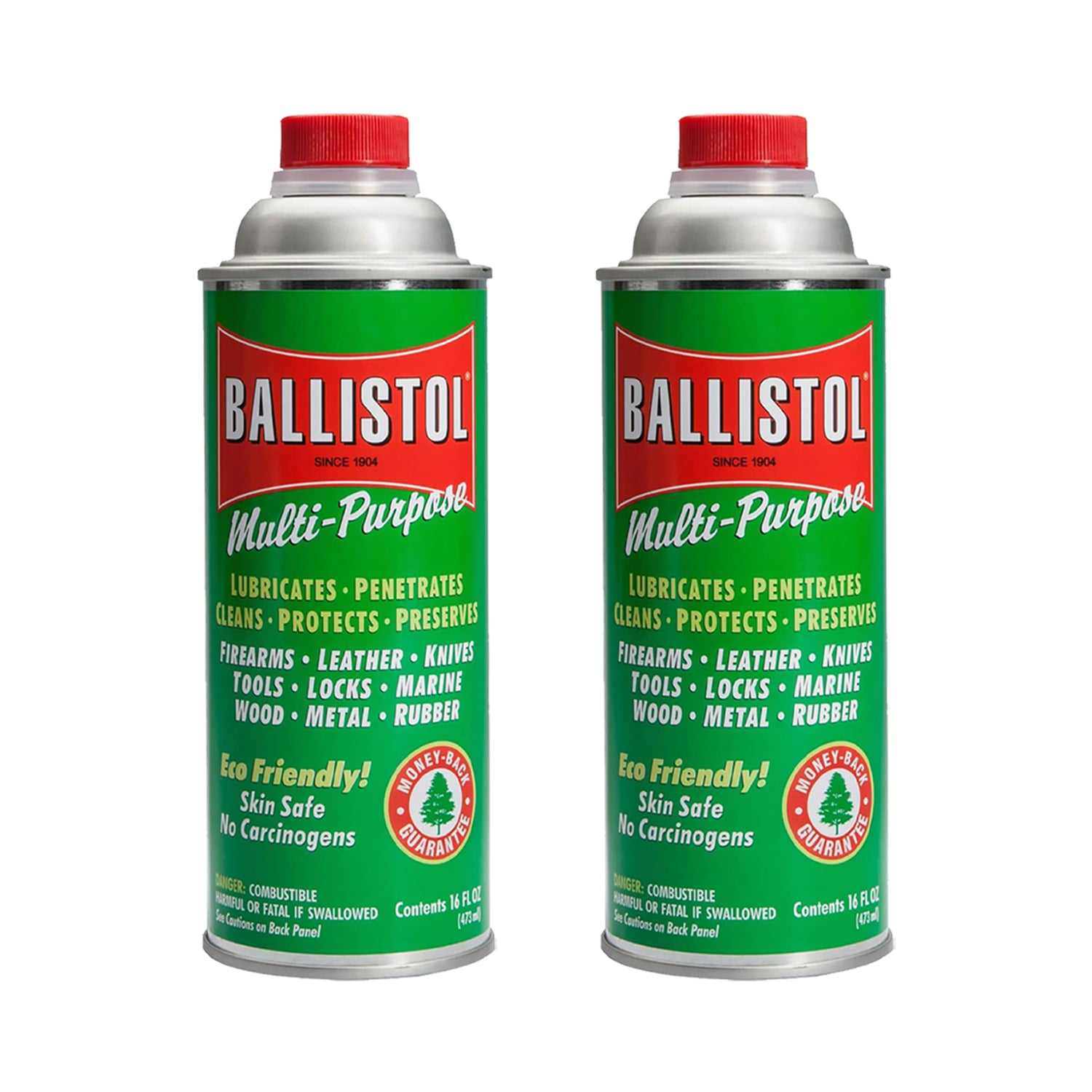 2-Pack Ballistol 16 oz Multi-Purpose Oil Lubricant Cleaner and Protectant for Wood, Metal, Rubber - Pro-Distributing