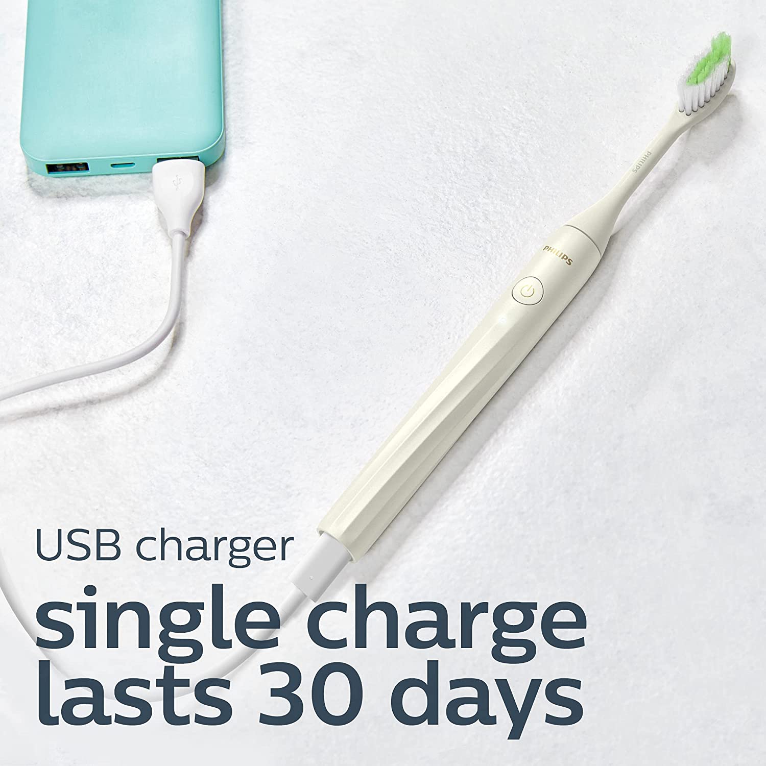 Philips One by Sonicare Rechargeable Electric Toothbrush, Snow, HY1200/07 - Pro-Distributing