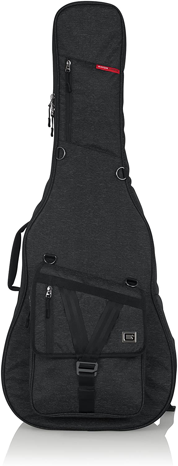 Gator Cases Transit Series Acoustic Guitar Gig Bag - Charcoal Black - Pro-Distributing