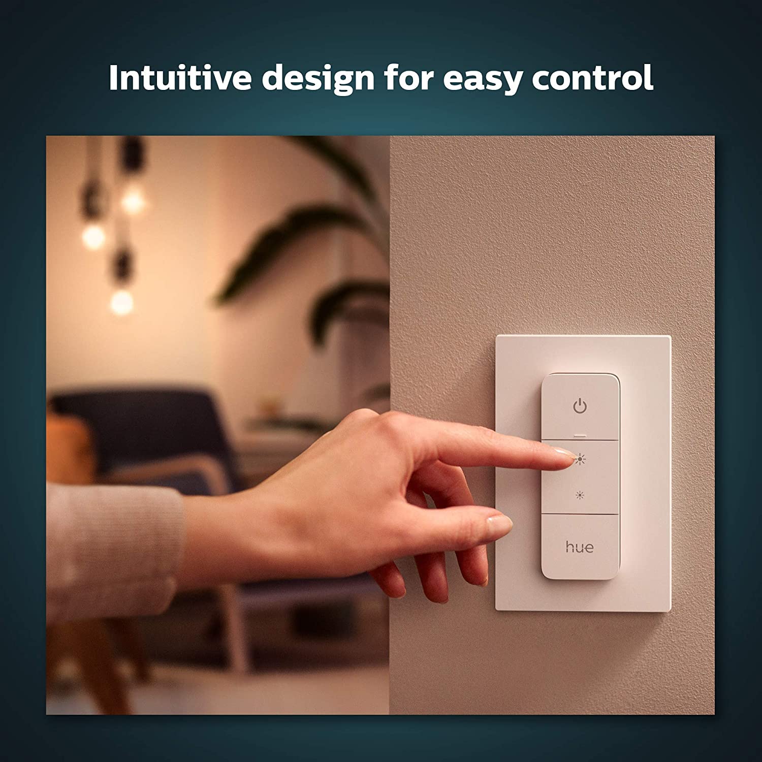 Philips Hue v2 Smart Dimmer Switch and Remote, Installation-Free, Smart Home, Exclusively for Philips Hue Smart Lights (2021 Version), White - Pro-Distributing