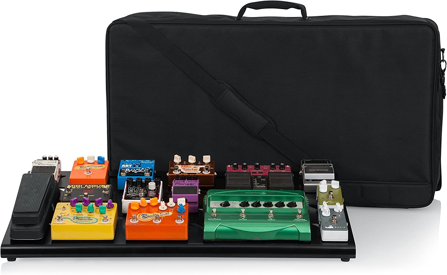 Gator Cases Extra Large Aluminum Guitar Pedal Board with Carry Bag - Stealth Black - Pro-Distributing
