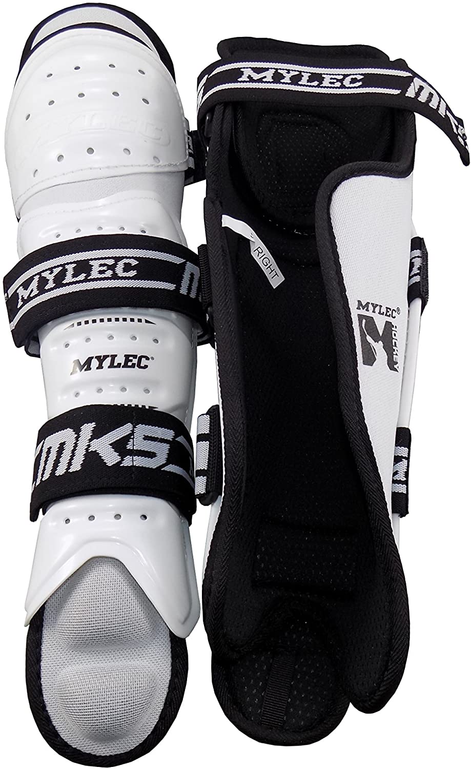 Mylec MK5 9" Pro Roller Hockey, Dek Hockey, Street Hockey Shinguards/Kneepads - White - Pro-Distributing