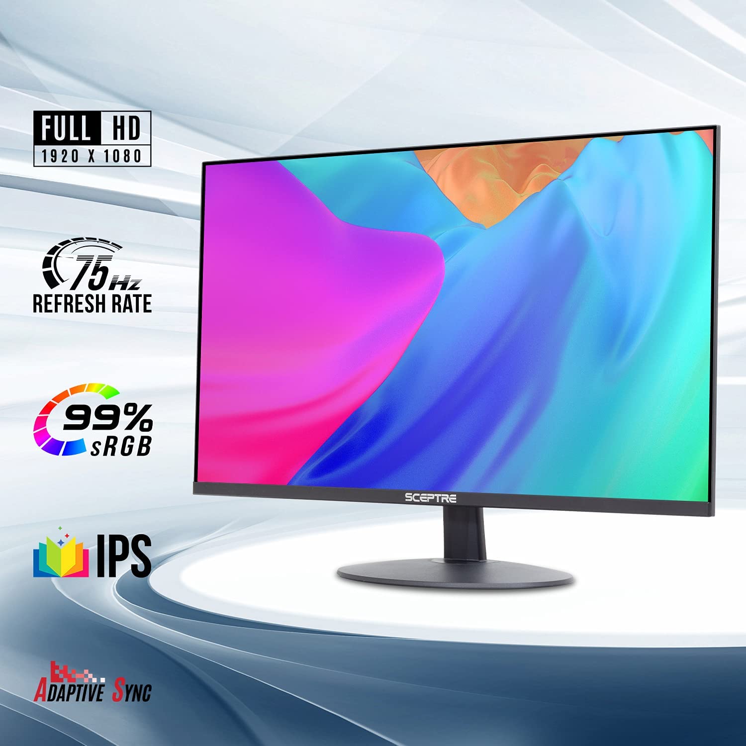 Sceptre IPS 27" LED Gaming Monitor 1080p 75Hz HDMI x2 VGA E278W-FPT - Pro-Distributing
