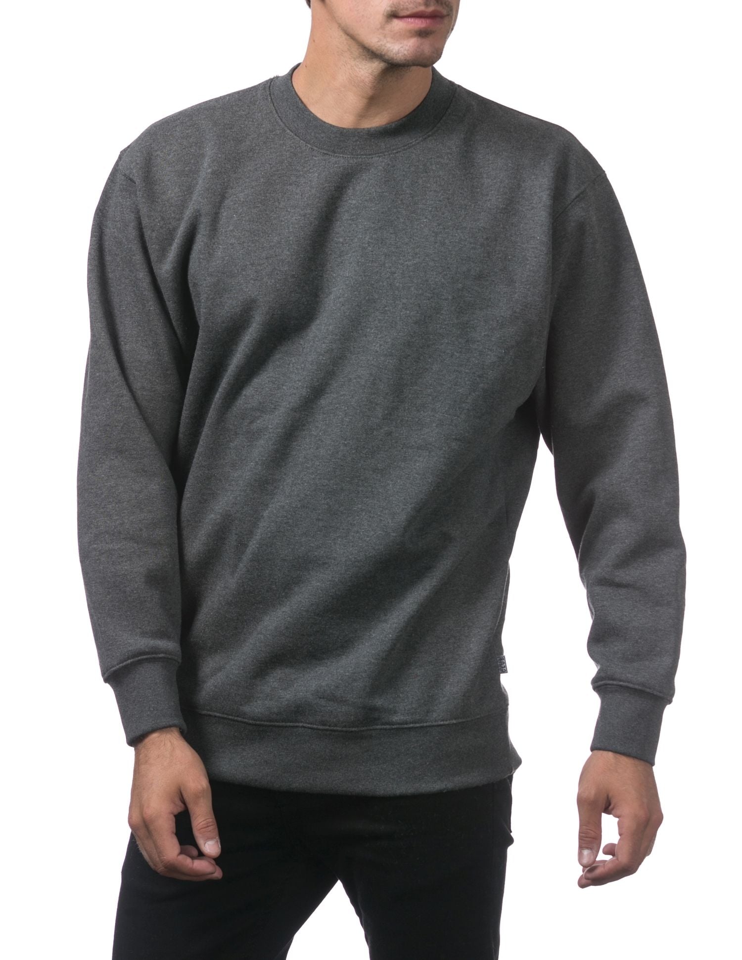 Pro Club Men's Comfort Crew Neck Fleece Pullover Sweater - Charcoal - Medium - Pro-Distributing