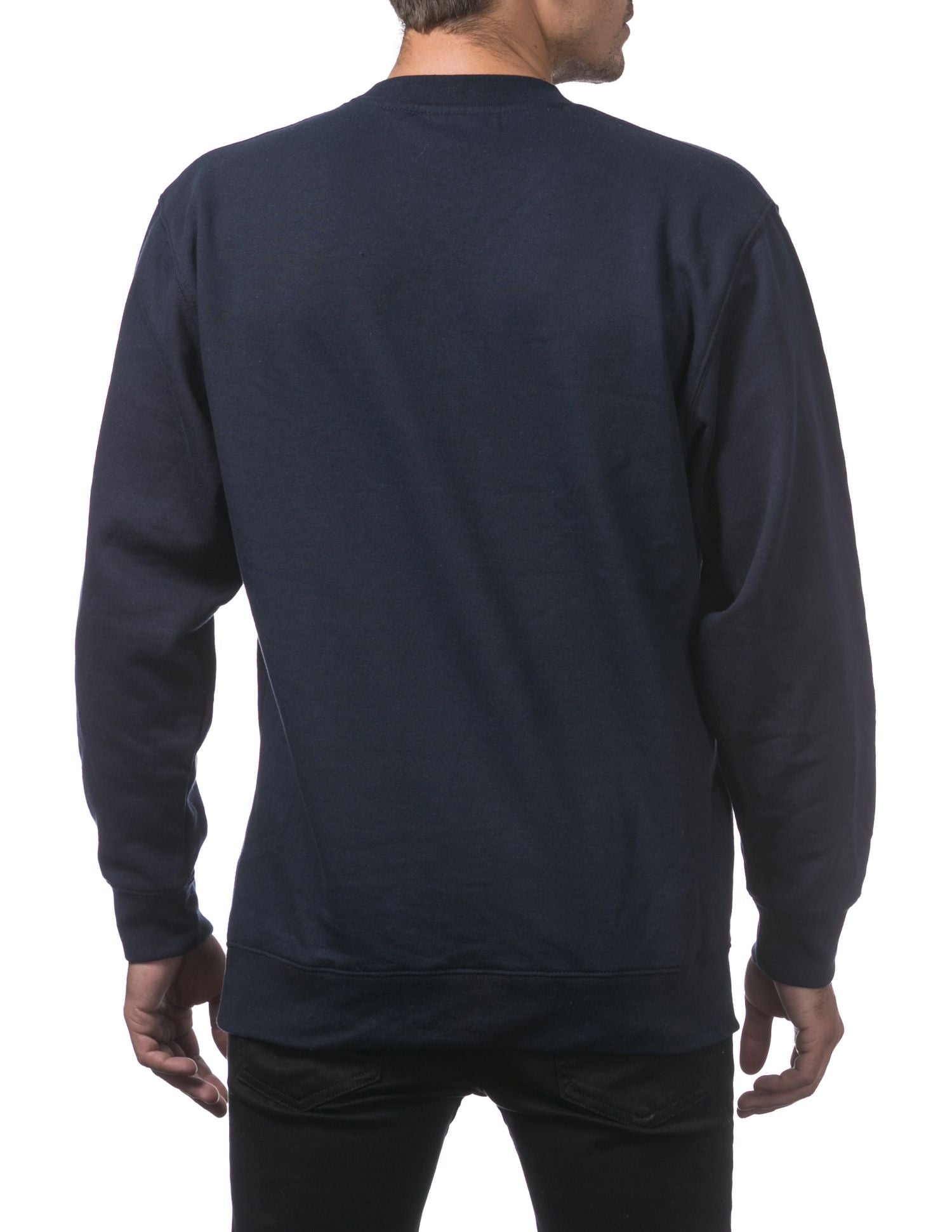 Pro Club Men's Comfort Crew Neck Fleece Pullover Sweater - Navy - Large - Pro-Distributing