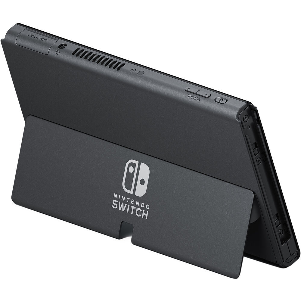 Nintendo Switch OLED Console Neon Red & Blue with Sandisk 128GB MicroSD Card, Mario Party Superstars and Screen Cleaning Cloth - Pro-Distributing