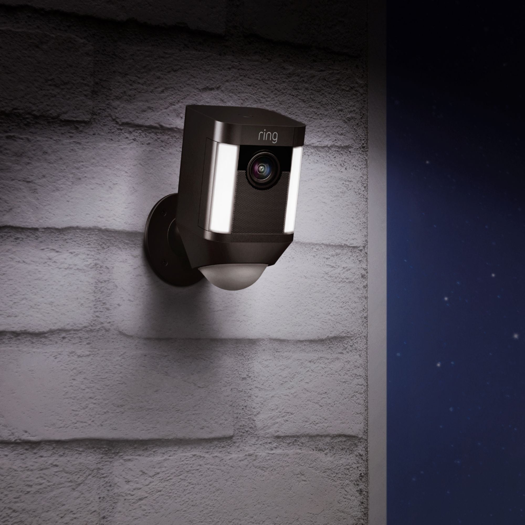 Ring Spotlight Wireless Security Camera with Motion Detection & Night Vision - Black - Pro-Distributing