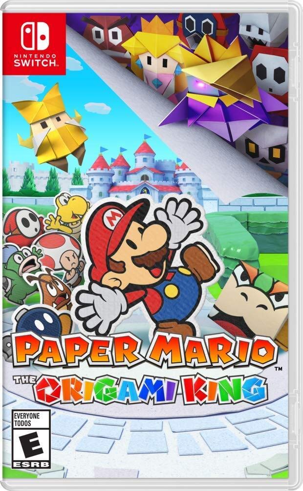 Nintendo Switch Lite Console Yellow with Paper Mario: The Origami King, Accessory Starter Kit and Screen Cleaning Cloth Bundle - Pro-Distributing