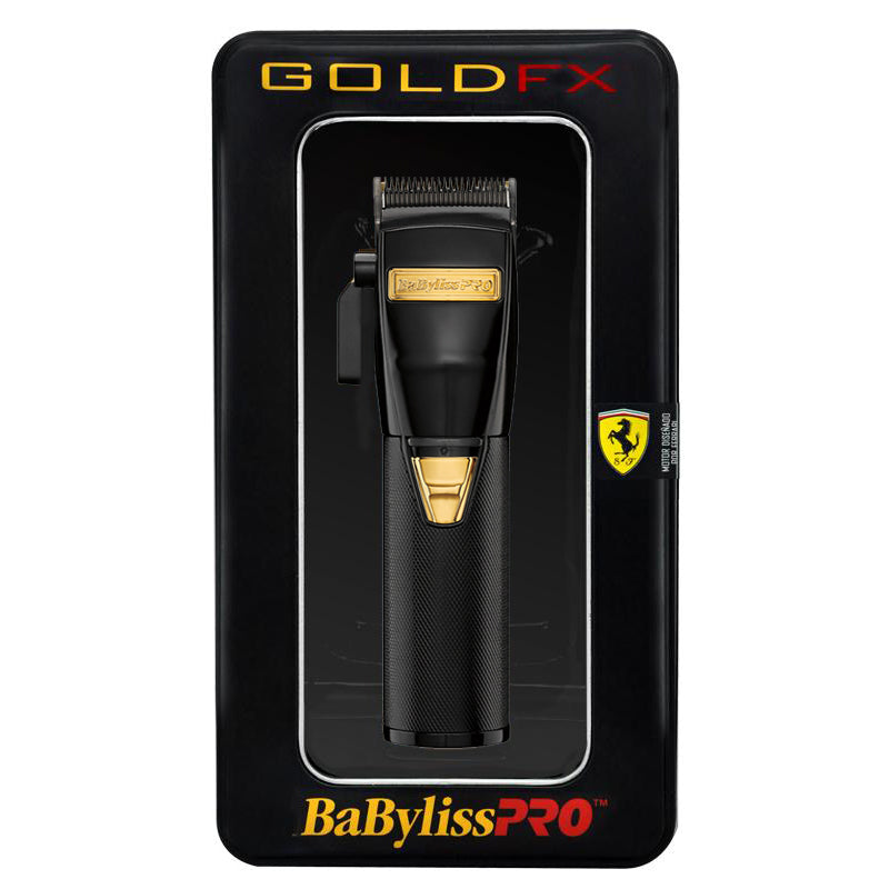 BabylissPRO Black Gold FX Exposed T-Blade Cordless Hair Trimmer and Adjustable Clipper Bundle with Barberology Cleaning Spray and Cleaning Cloth - Pro-Distributing