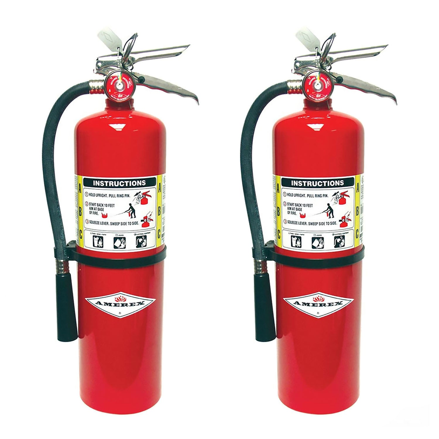 Amerex B441, 10lb ABC Dry Chemical Class A B C Fire Extinguisher - 2 Pack - Pro-Distributing