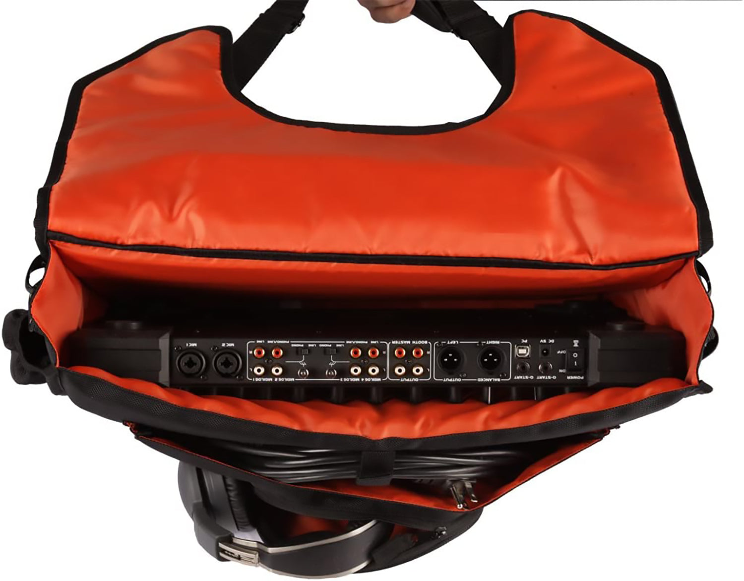 Gator Cases Club Series DJ Controller Messenger Bag with Bright Orange Interior - Pro-Distributing