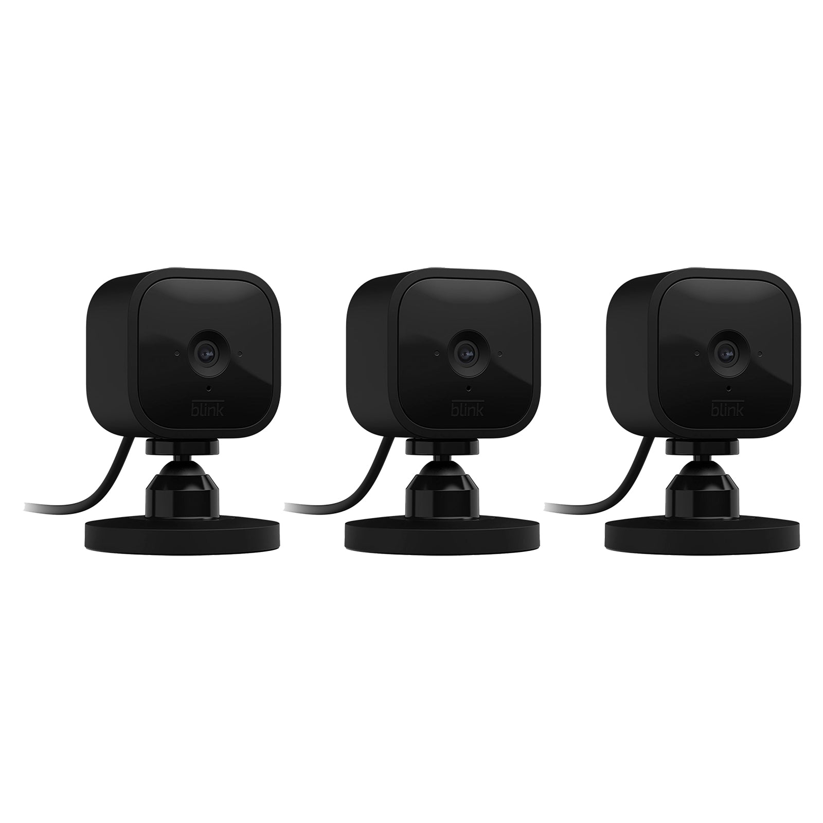 3 Pack Blink Mini Indoor 1080p Wi-Fi Security Camera with Motion Detection, Night Vision - Black - Pro-Distributing