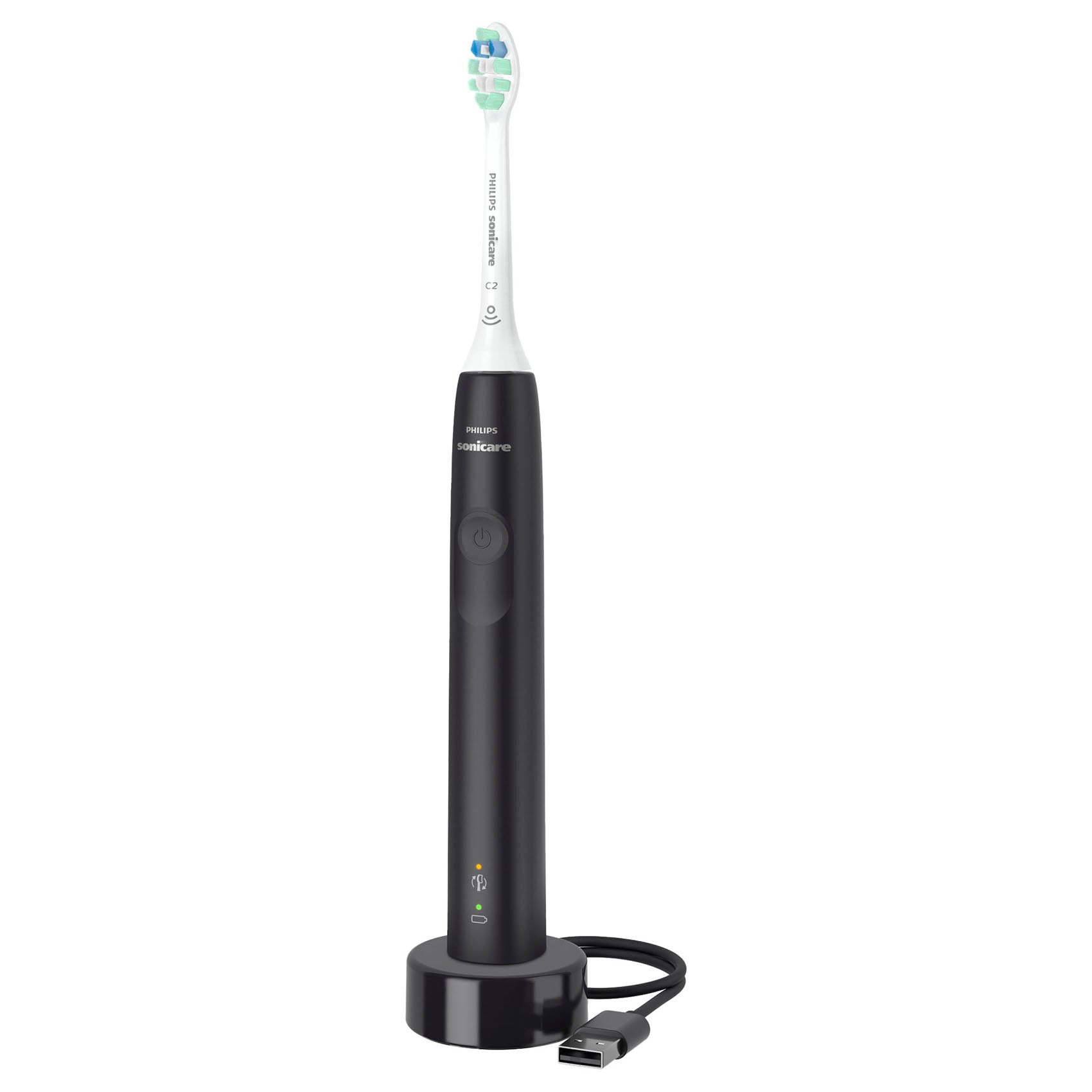 Philips Sonicare 4100 Power Toothbrush, Rechargeable Electric Toothbrush with Pressure Sensor, Black HX3681/24 - Pro-Distributing