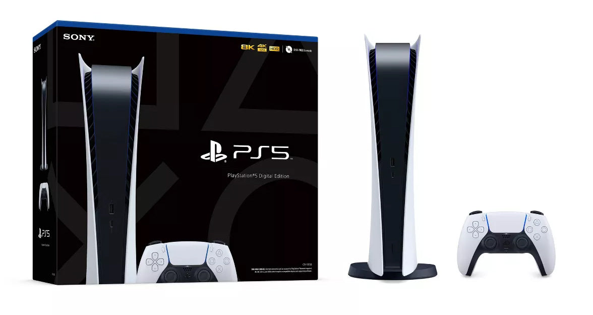 Sony Playstation 5 Digital Version Console and Black Pulse 3D Headset Bundle - Pro-Distributing