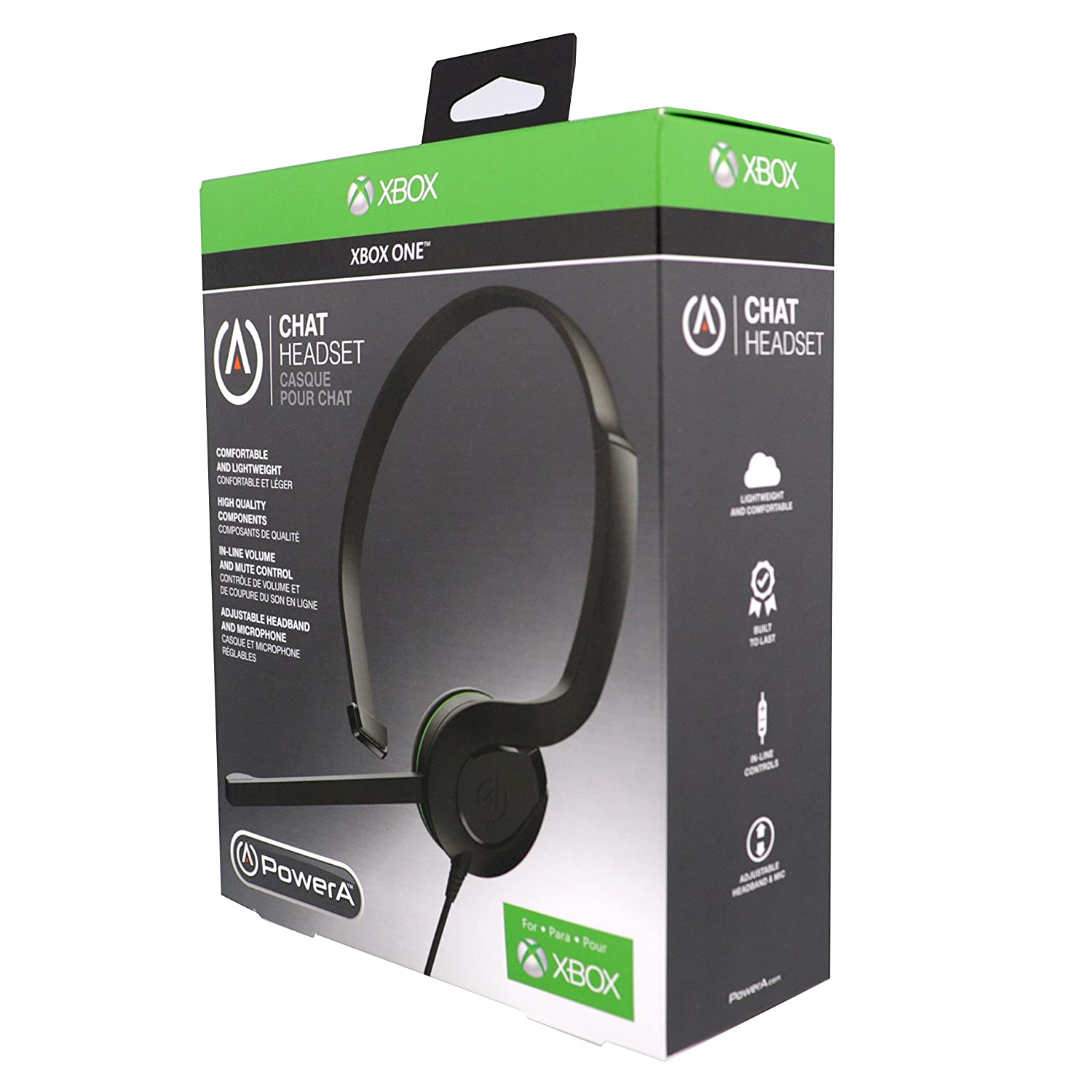 PowerA Chat Headset Wired with Flip Up Microphone and In Line Remote for Xbox One - Pro-Distributing
