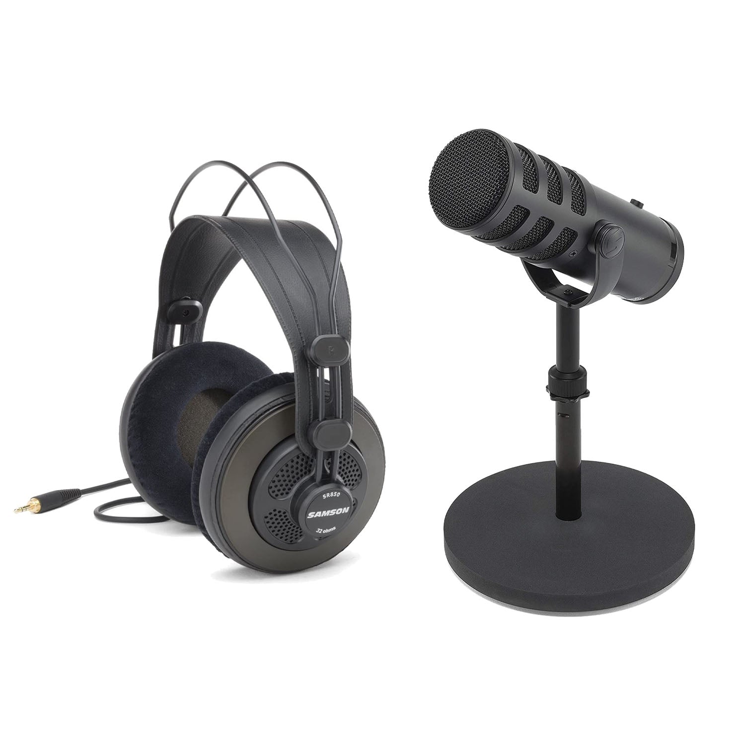 Samson Q9U Broadcast Microphone with SR850 Semi Open-Back Studio Headphones - Pro-Distributing