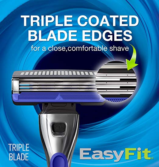 Personna EasyFit Mach3 Compatible Refill Razor Blade Cartridges - 4 Count - Pro-Distributing