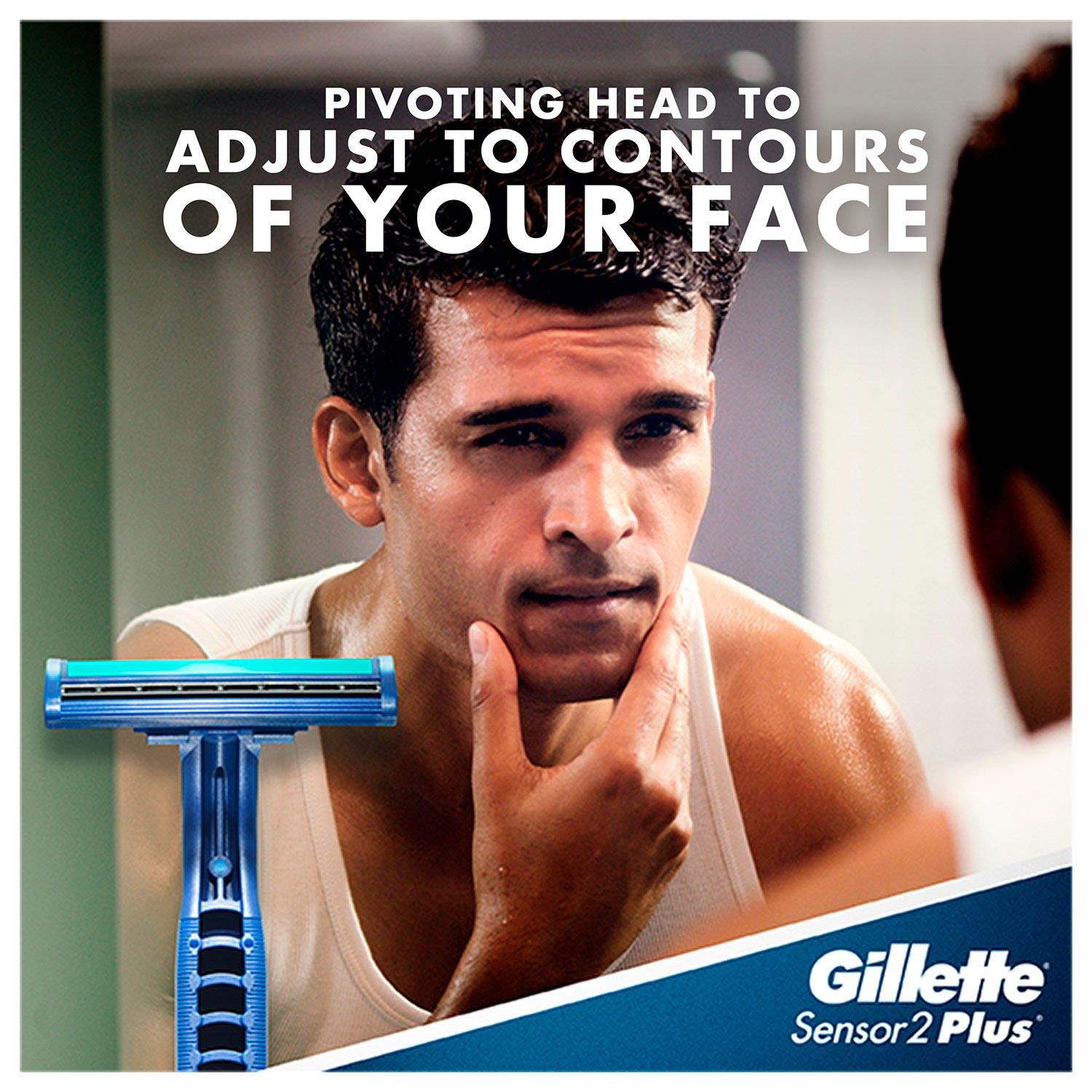 52 Count Gillette Sensor 2 Plus Pivot Disposable Razors with Powder Lubrastrip - Pro-Distributing