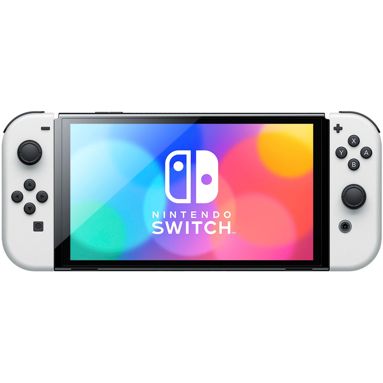 Nintendo Switch OLED Console White with Sandisk 128GB MicroSD Card, Super Mario Party and Screen Cleaning Cloth - Pro-Distributing