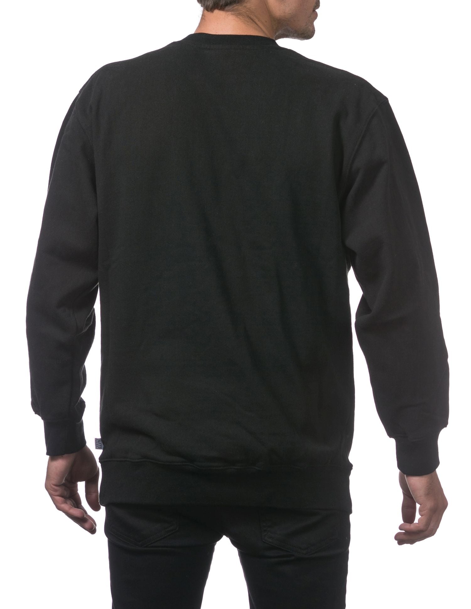 Pro Club Men's Heavyweight Crew Neck Fleece Pullover Sweater - Black - Medium - Pro-Distributing