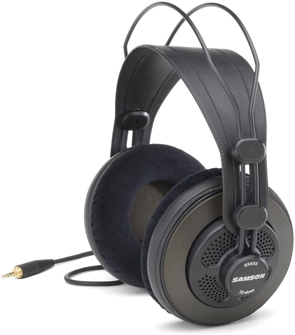 Samson Technologies SR850 Semi Open-Back Studio Reference Headphones, Black - Pro-Distributing