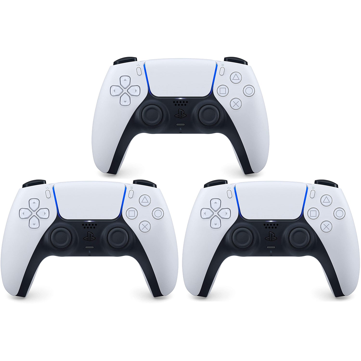 3 Pack Sony PlayStation 5 DualSense Wireless Controller - Glacier White - Pro-Distributing