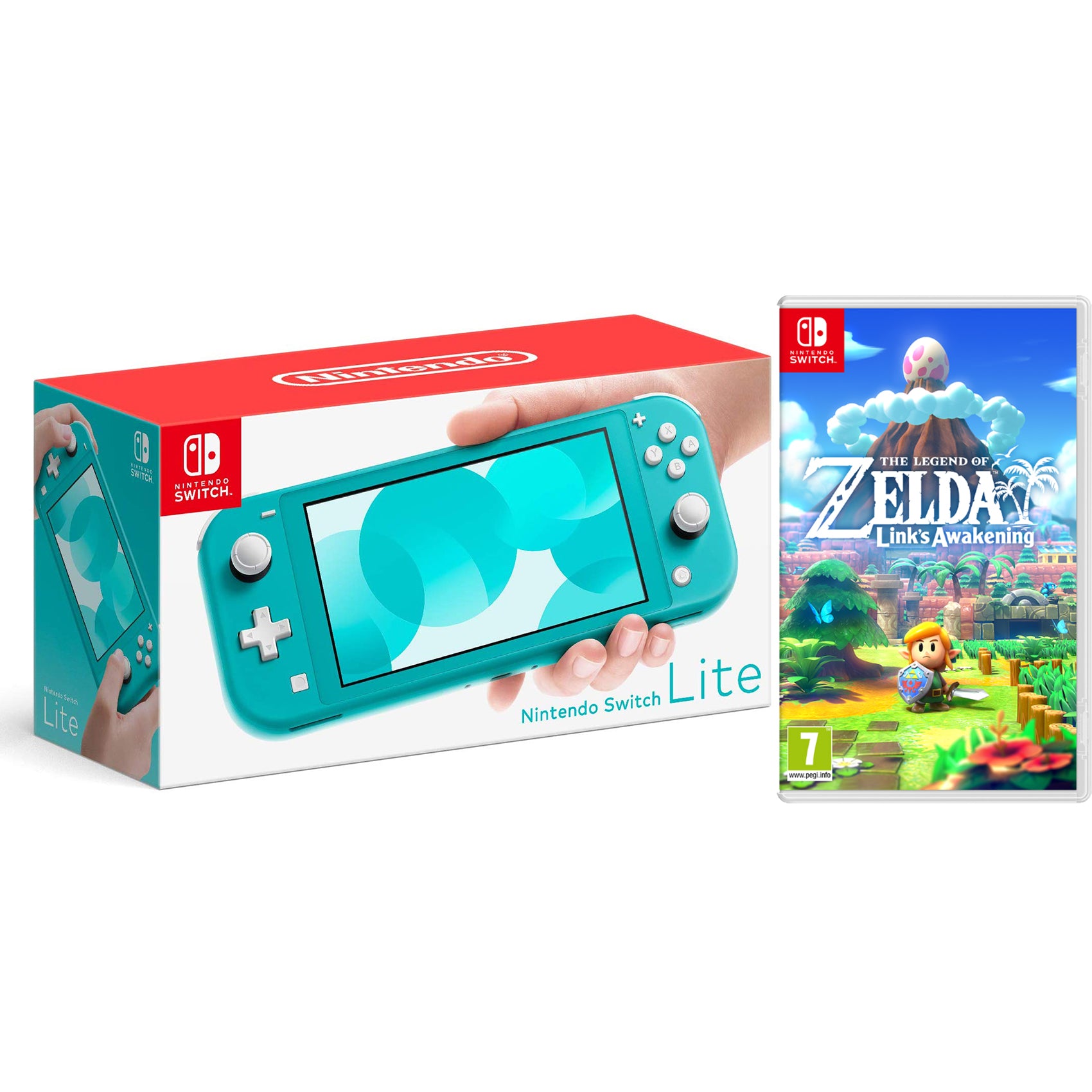 Nintendo Switch Lite 32GB Turquoise and The Legend of Zelda: Link's Awakening Bundle - Pro-Distributing