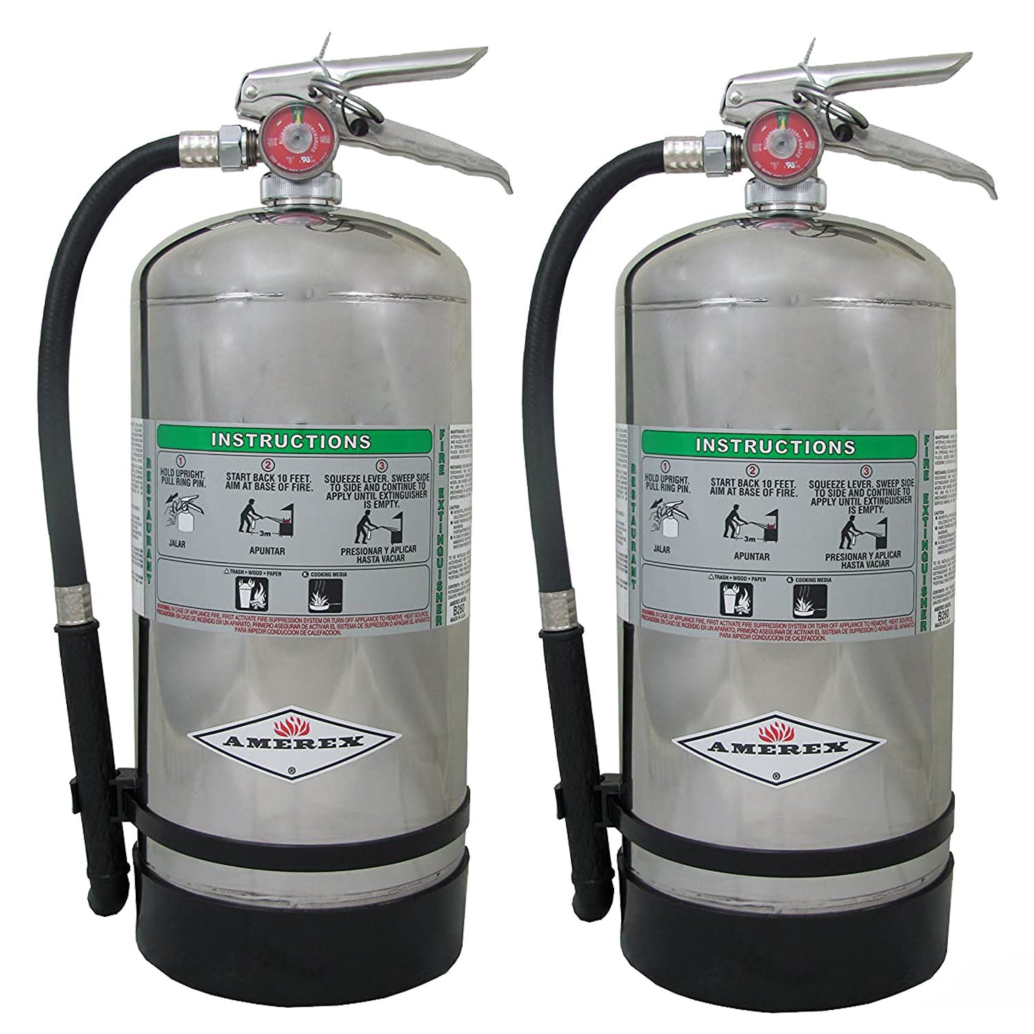 Amerex B260, 6 Liter Wet Chemical Class A K Fire Extinguisher - 2 Pack - Pro-Distributing