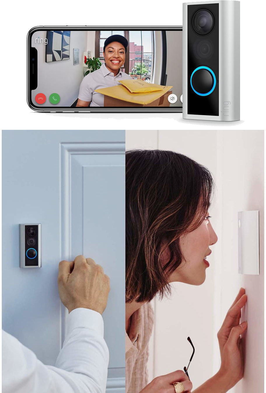 Ring Peephole Cam Door View Smart Video Doorbell Security Camera 1080p HD Video, 2 Way Talk Rechargeable Battery - Pro-Distributing