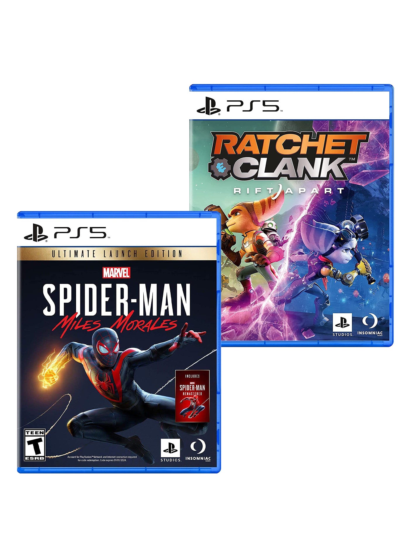Ratchet & Clank: Rift Apart and Marvel's Spider-Man: Miles Morales Ultimate Launch Edition Bundle for Playstation 5 - Pro-Distributing