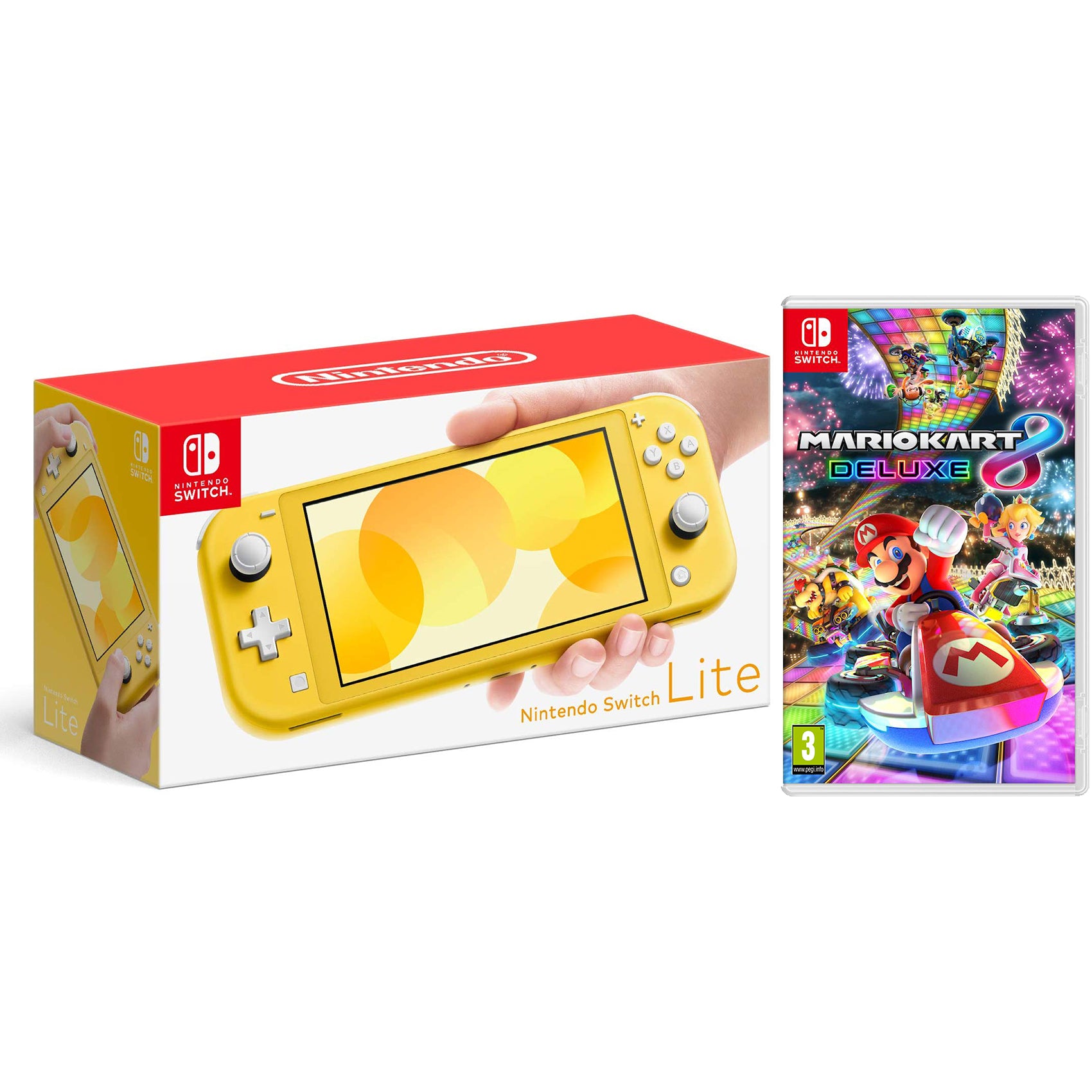 Nintendo Switch Lite 32GB Yellow and Mario Kart 8 Bundle - Pro-Distributing