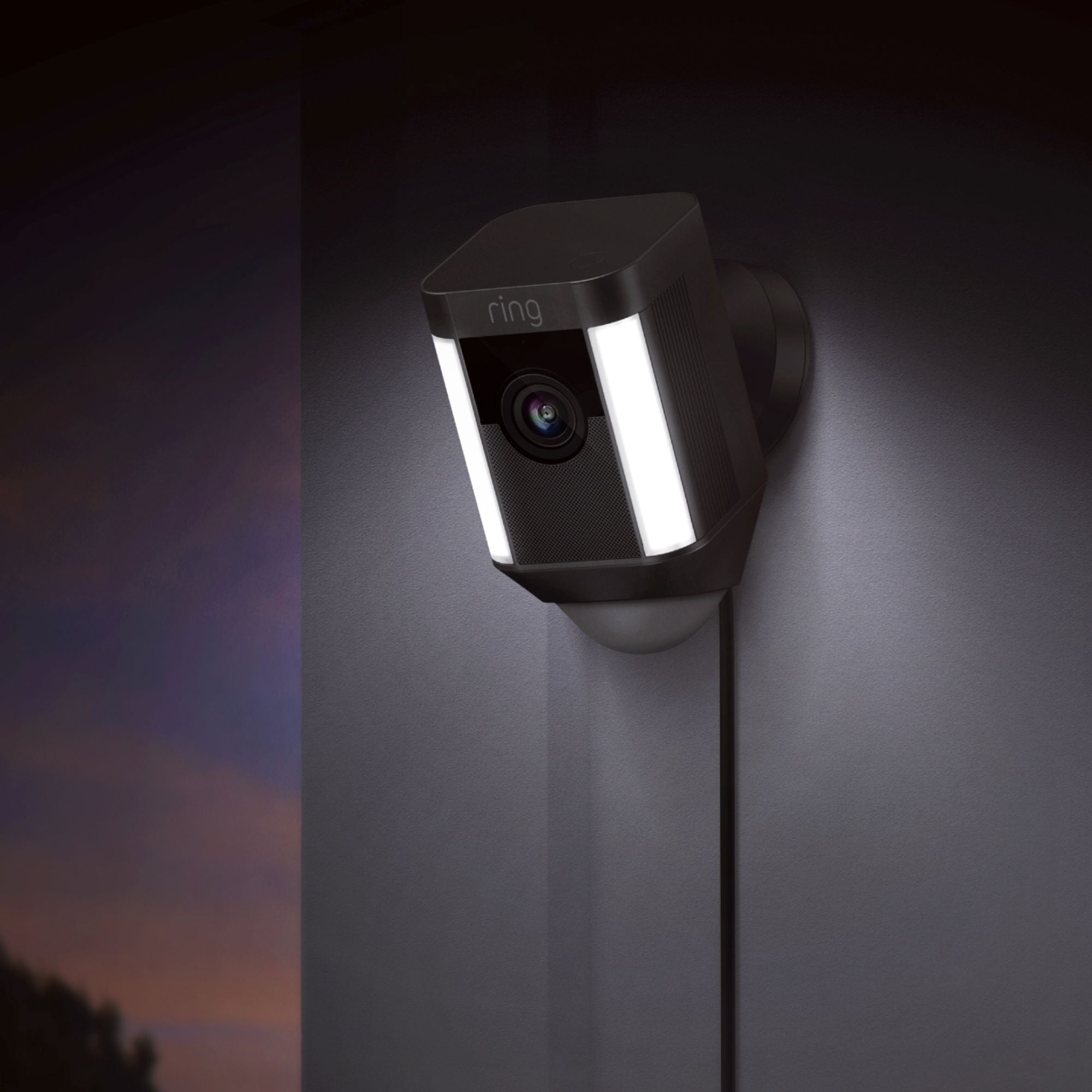 Ring Spotlight Wired Security Camera with Motion Detection & Night Vision Black - Pro-Distributing